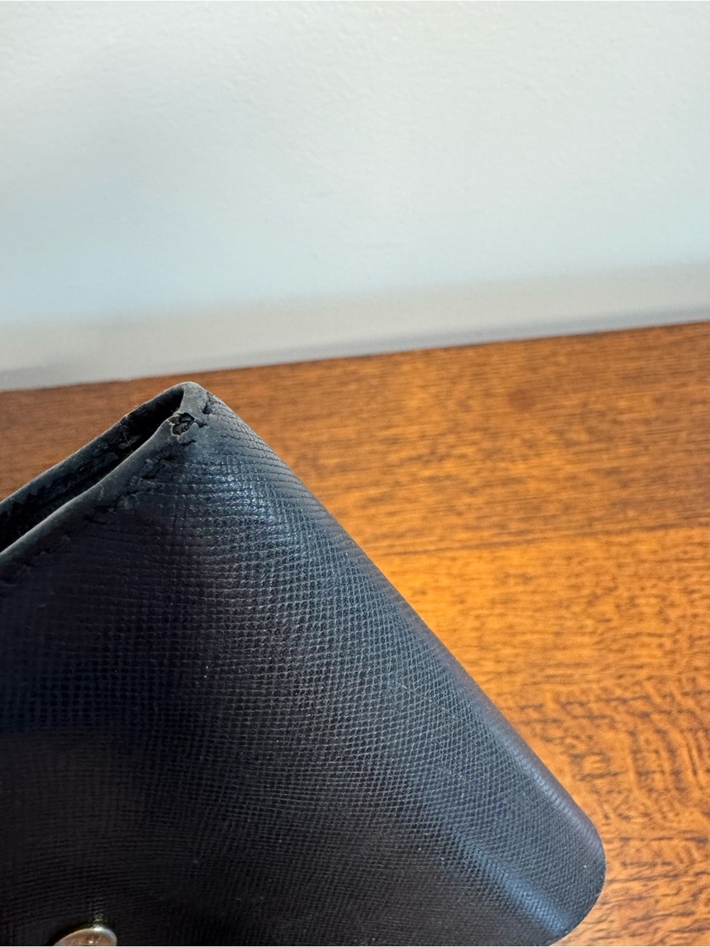 Prada Vintage Black Saffiano Leather Kisslock Bi-Fold Wallet w/COA - Picture 9 of 12